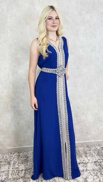 Königsblau Kaftan für Frauen – Marokkanisches Abendkleid, Blau Boho Kaftan – Festliches Kleid für Henna & Hochzeit,  Königsblaue Takschita (etsy image id: 7269824358)