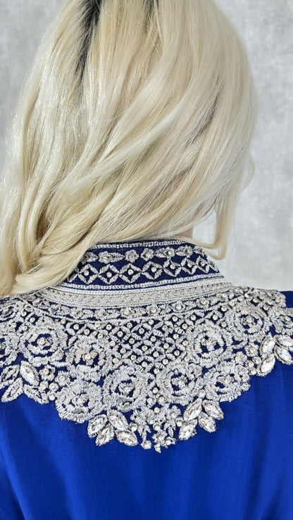 Königsblau Kaftan für Frauen – Marokkanisches Abendkleid, Blau Boho Kaftan – Festliches Kleid für Henna & Hochzeit,  Königsblaue Takschita (etsy image id: 7269827154)