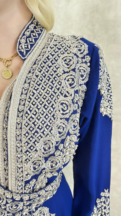 Königsblau Kaftan für Frauen – Marokkanisches Abendkleid, Blau Boho Kaftan – Festliches Kleid für Henna & Hochzeit,  Königsblaue Takschita (etsy image id: 7317776559)