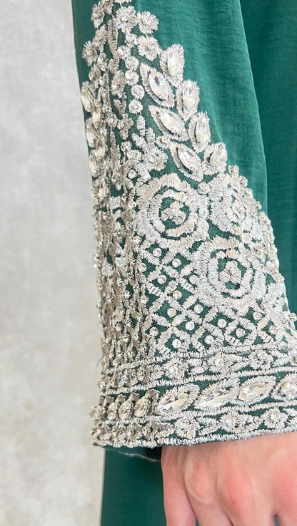 Takeshita | Henna Kleid | Kaftan Frauen | Kaftan Dunkelgrün | Hochzeit | marokkanische kaftan | Ukrainisches besticktes kleid __etsy:7397260590