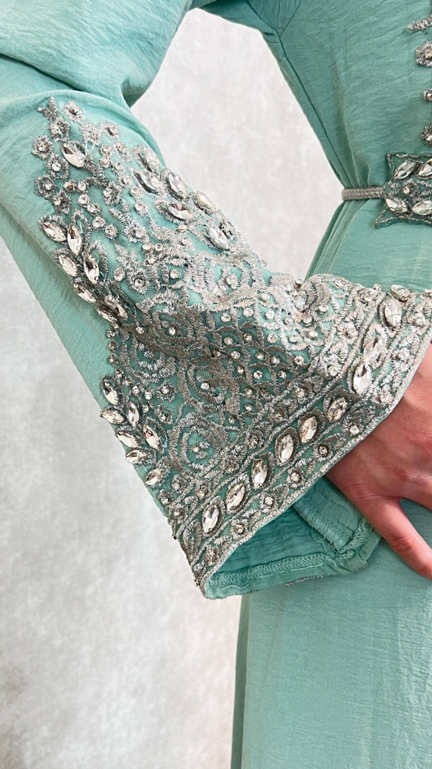 Mintgrün Kaftan | Frauen Kaftan |(L)| abaya | Arabisches Kleid | marokkanische kaftan | Dubai Kaftan | Takeshita | Henna Kleid | Karakou __etsy:7397636638