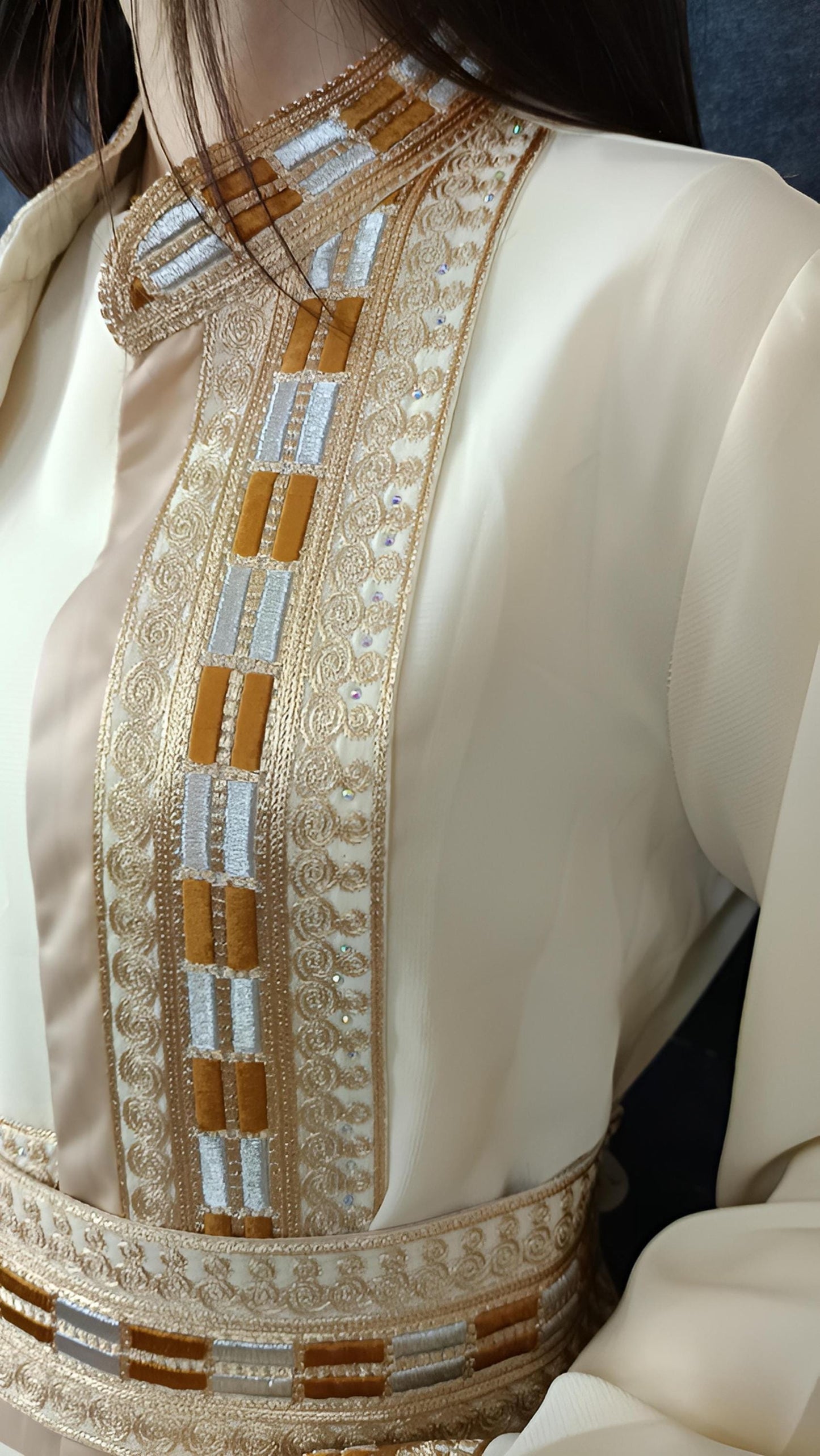 Luxus Overall Dubai, Creme, Hochzeit, Hosenanzug, Jumpsuit, Kaftan, Hennakleid, Kaftan Dress, Kaftan Frauen, Abendkleid, Abschlusskleid __etsy:7683889544