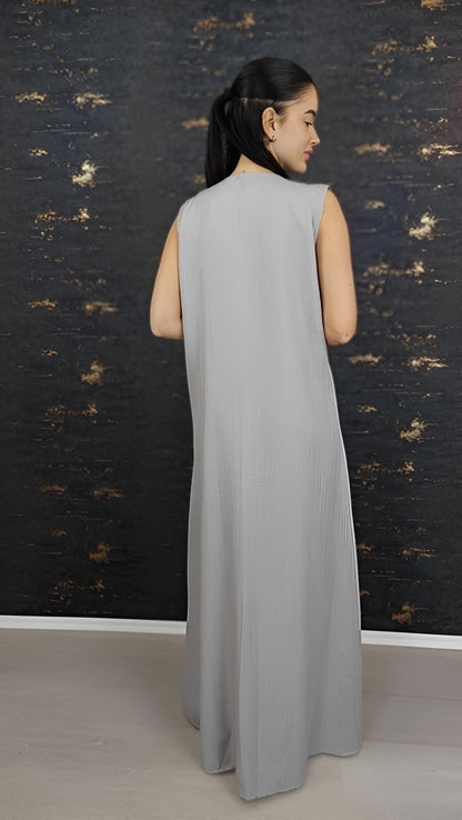 Kaftan Jasmin mit Abaya, silbergrau, Butterfly Ärmel, Gold Stickerei, Verlobung, arabischer Kaftan, Jalabiya, Hennakleid, Festkleid,Takshita __etsy:7692676024
