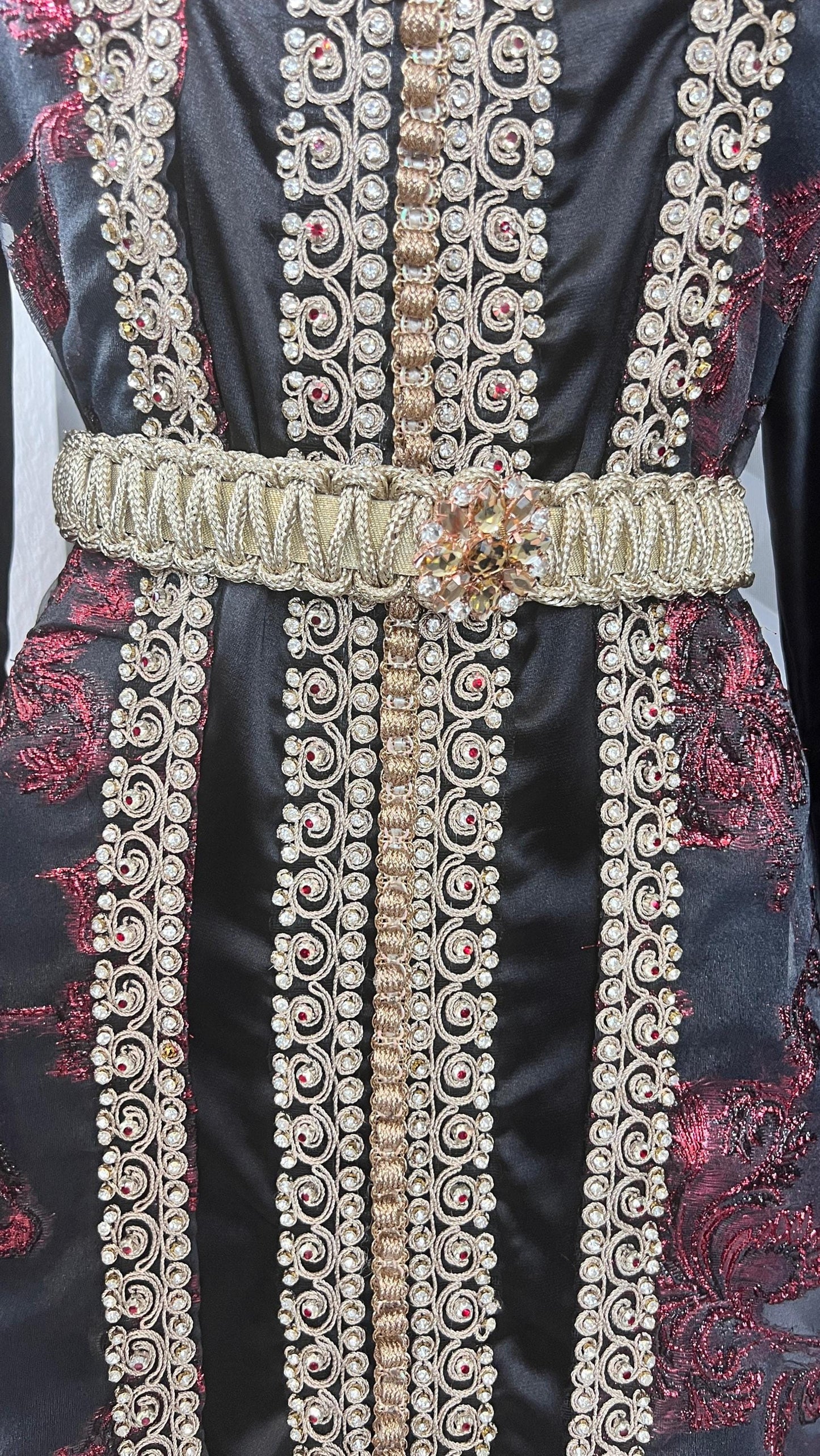 Kaftan rote Blume, Kaftan Frauen, Abaya, Abendkleid, Hochzeit, Abschlußkleid, Dubai Kaftan, Takschita, Hennakleid, Festkleid, arab. Kaftan __etsy:7726760907