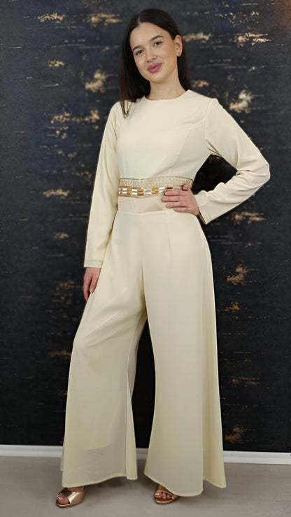 Luxus Overall Dubai, Creme, Hochzeit, Hosenanzug, Jumpsuit, Kaftan, Hennakleid, Kaftan Dress, Kaftan Frauen, Abendkleid, Abschlusskleid __etsy:7731834473