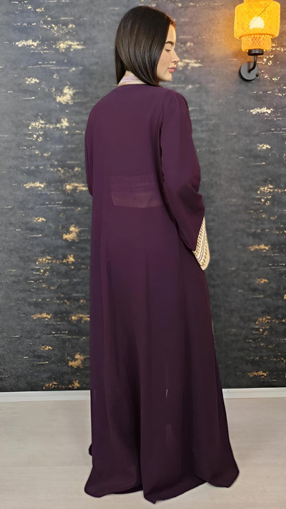 Luxus Overall Dubai, Aubergine, Hosenanzug, Jumpsuit, Kaftan, Hennakleid, Kaftan Dress, Kaftan Frauen, Abendkleid, Verlobung, Abschlusskleid __etsy:7731849121
