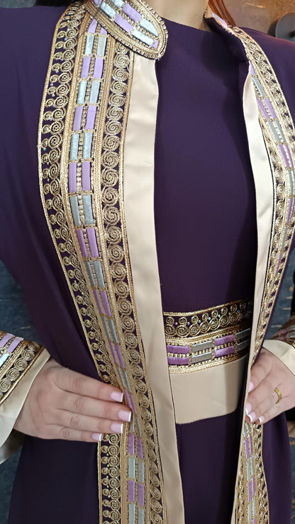 Luxus Overall Dubai, Aubergine, Hosenanzug, Jumpsuit, Kaftan, Hennakleid, Kaftan Dress, Kaftan Frauen, Abendkleid, Verlobung, Abschlusskleid __etsy:7731849171