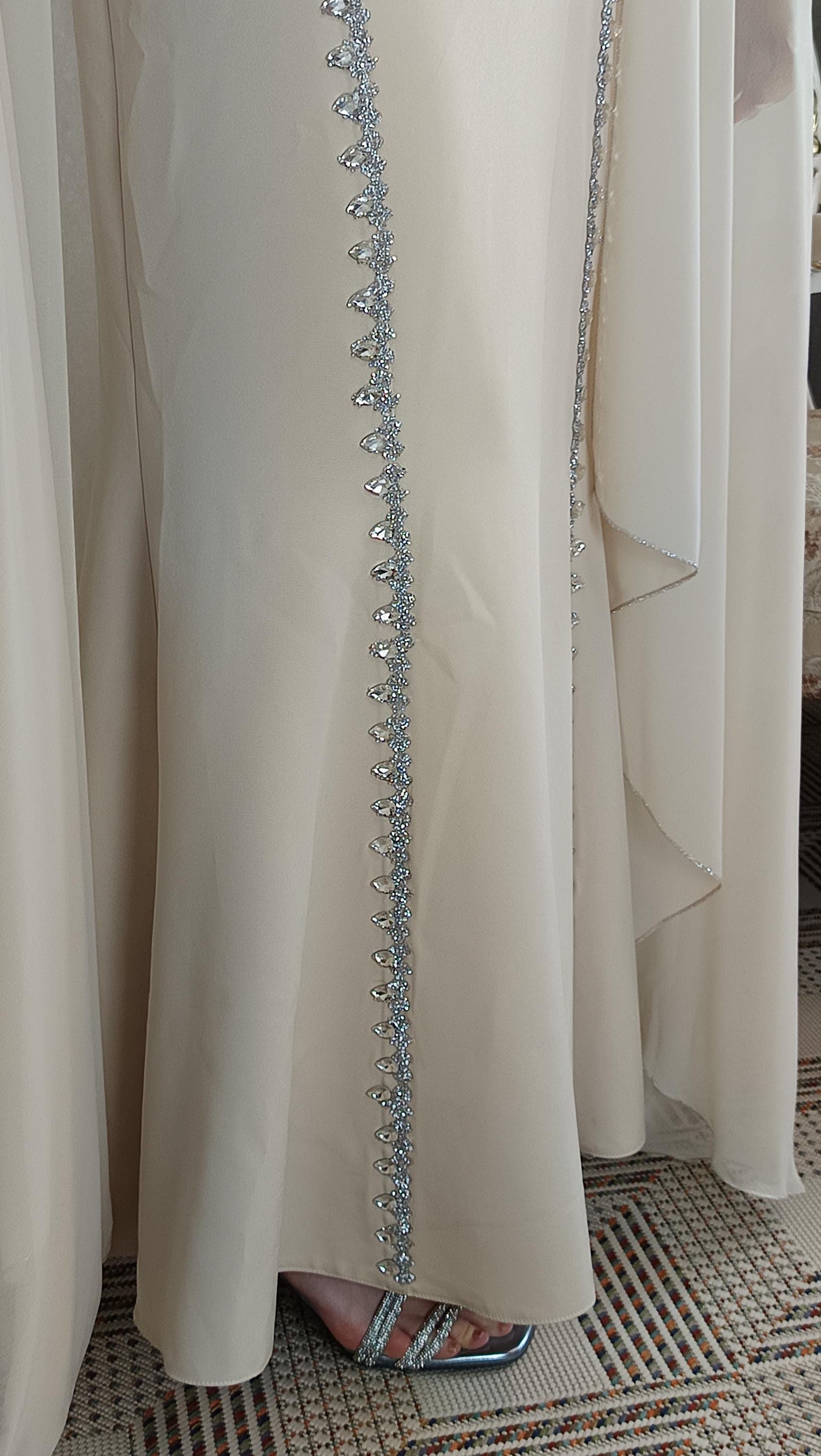 Beiges Abendkleid elegant lang, Chiffon Kleid, Elegant Beige Evening Dress, Long Formal Gown, Prom Dress (etsy image id: 7911567556)