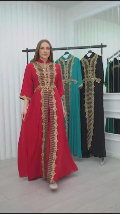 Kaftan Frauen | Kaftan | Bestickter Kaftan | Takschita | marokkanische kaftan | Arabisch Kaftan | Dubai Kaftan | bindalli | henna Kleid
